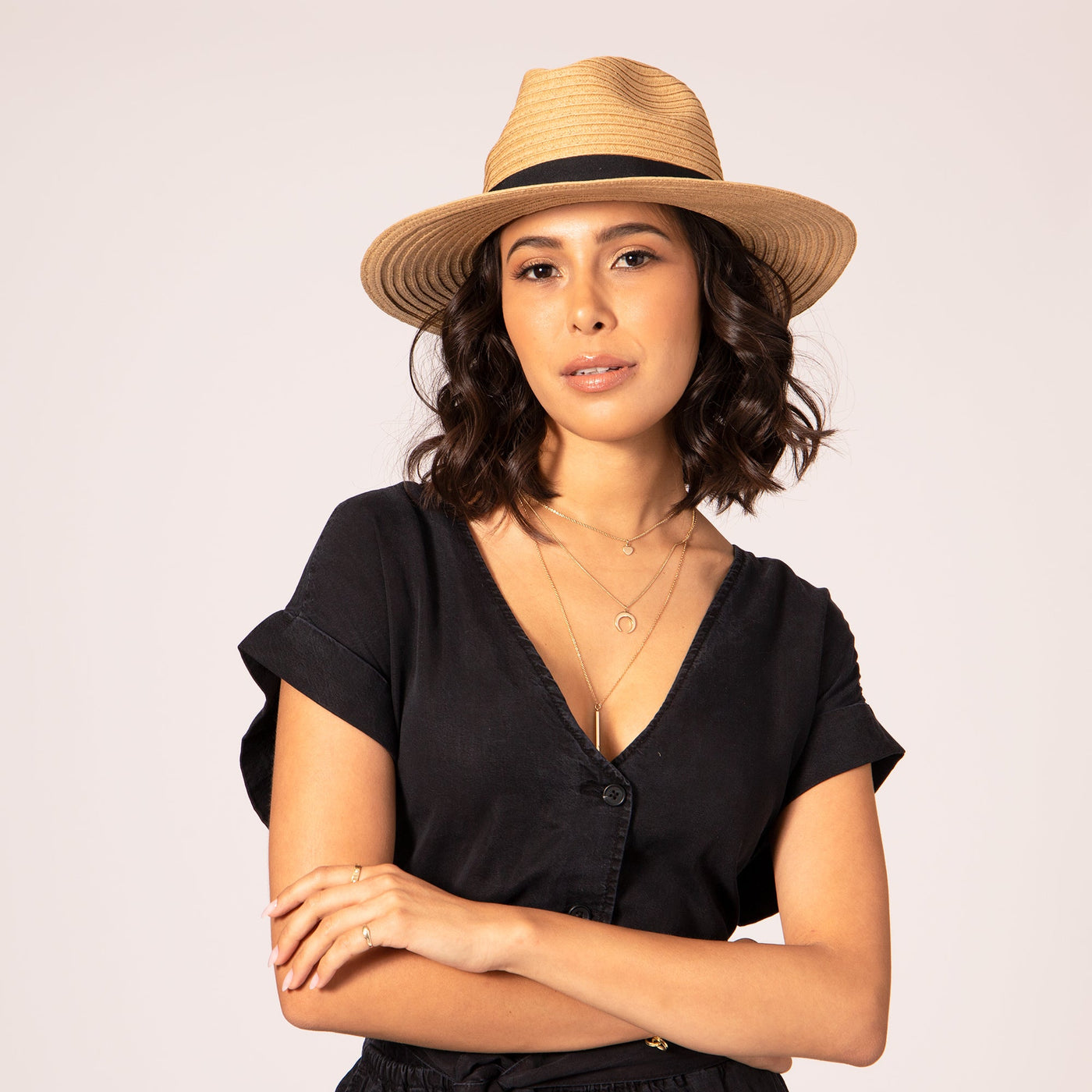 FEDORA - Women's Paper Braided Fedora With A Bow Band