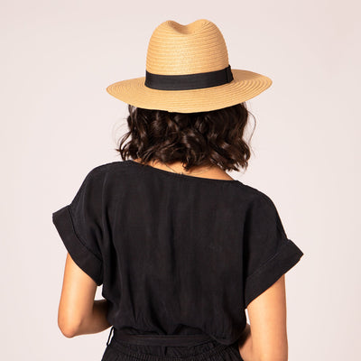 FEDORA - Women's Paper Braided Fedora With A Bow Band