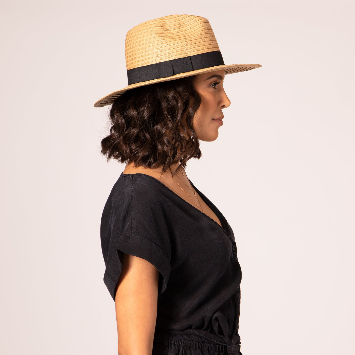 FEDORA - Women's Paper Braided Fedora With A Bow Band