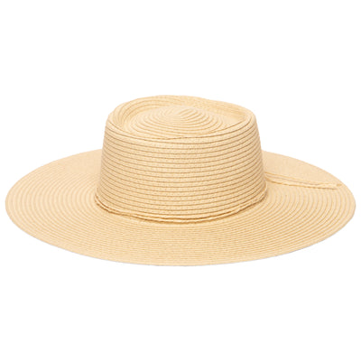 SUN BRIM - Women's Large Brim Oval Crown Boater