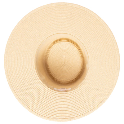 SUN BRIM - Women's Large Brim Oval Crown Boater