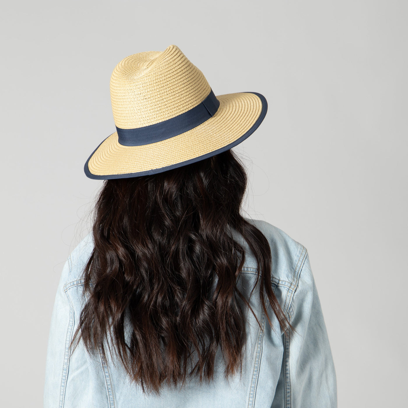 FEDORA - Women's Paperbraid Fedora With Pop Color Grosgrain