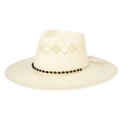 FEDORA - Anytime - Woven Paper Fedora With Beaded Band