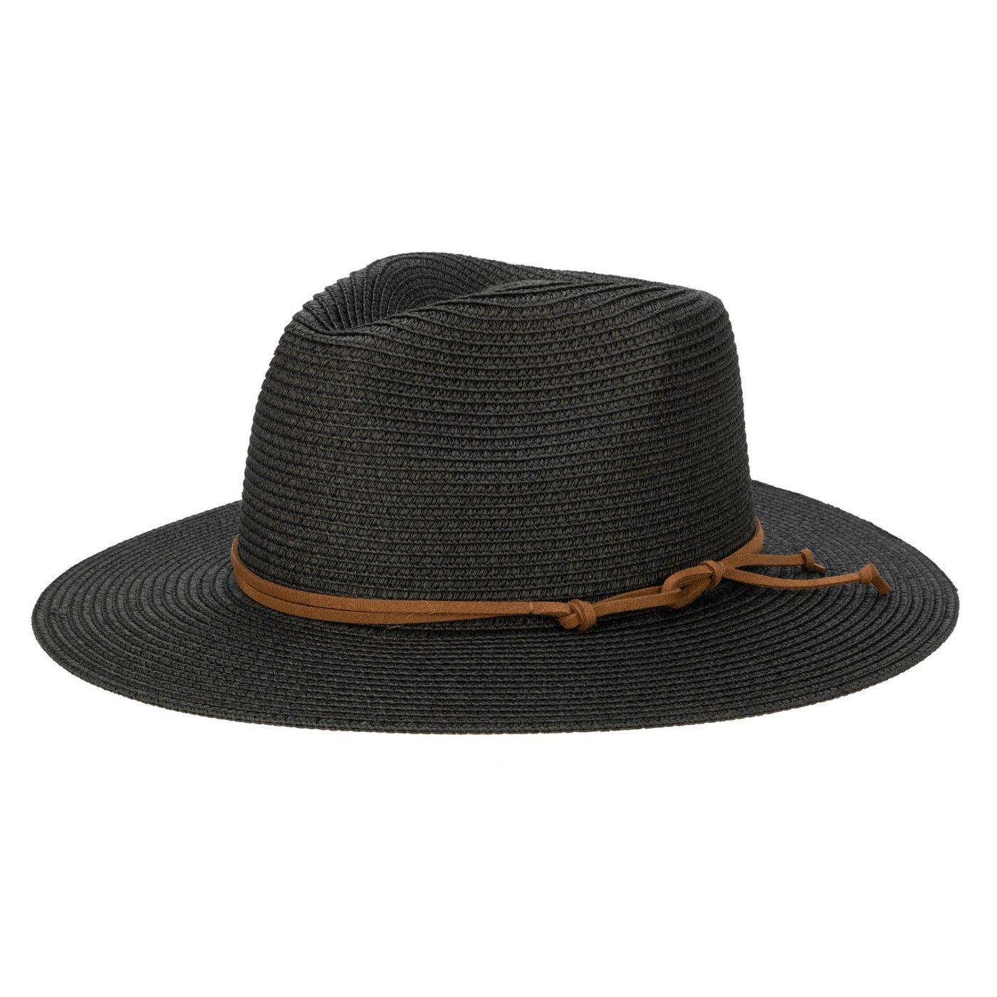 FEDORA - Men's Paperbraid Fedora With Faux Suede Looped Braid