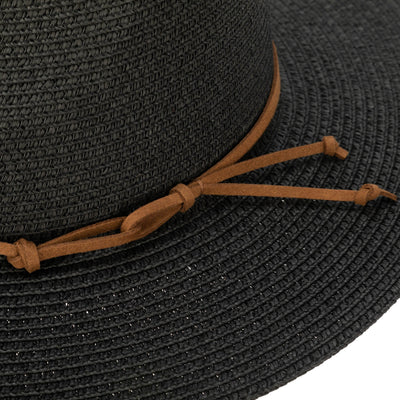 FEDORA - Men's Paperbraid Fedora With Faux Suede Looped Braid