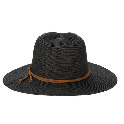 FEDORA - Men's Paperbraid Fedora With Faux Suede Looped Braid