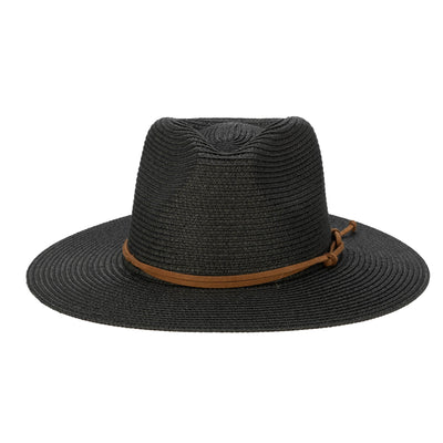 FEDORA - Men's Paperbraid Fedora With Faux Suede Looped Braid