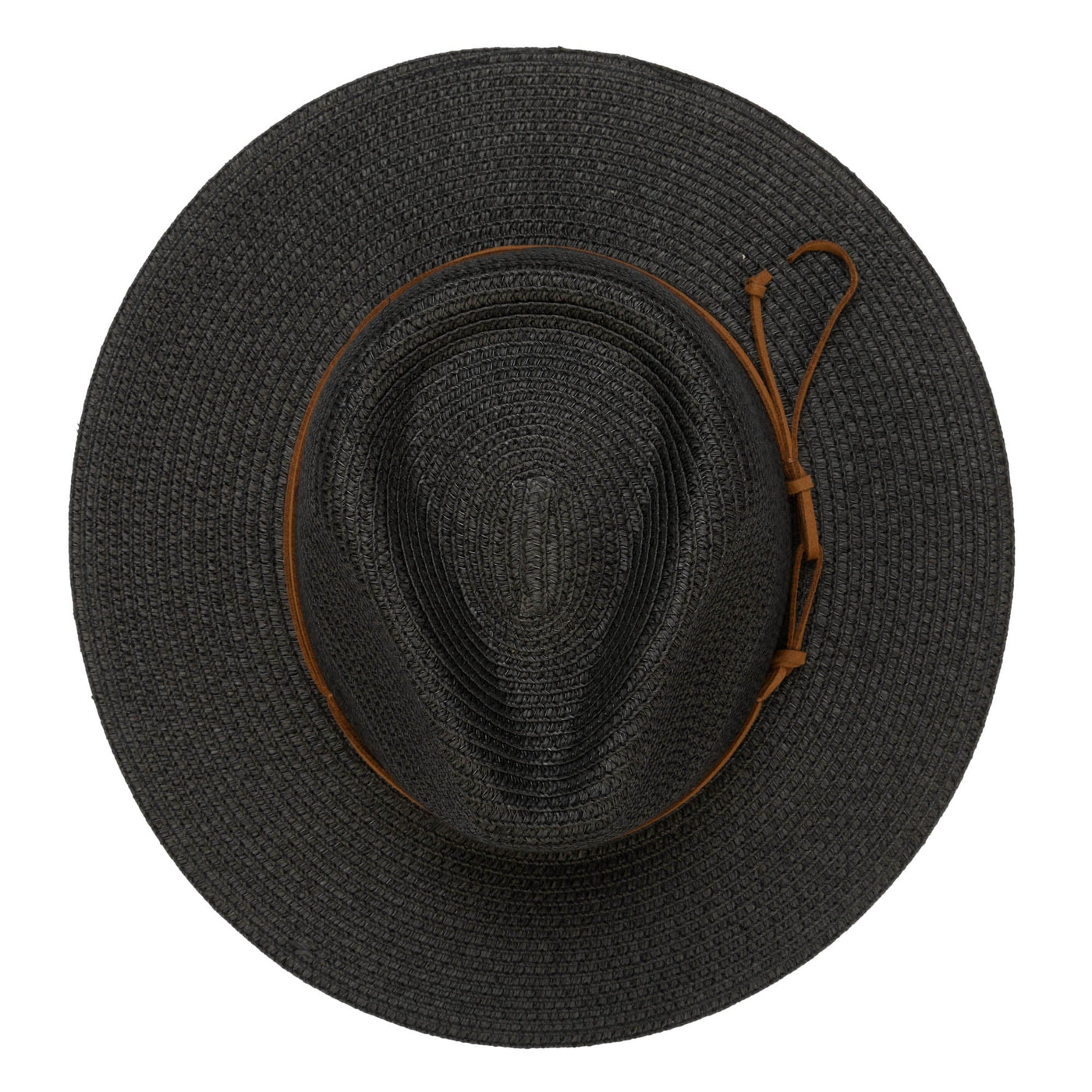FEDORA - Men's Paperbraid Fedora With Faux Suede Looped Braid