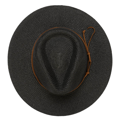FEDORA - Men's Paperbraid Fedora With Faux Suede Looped Braid