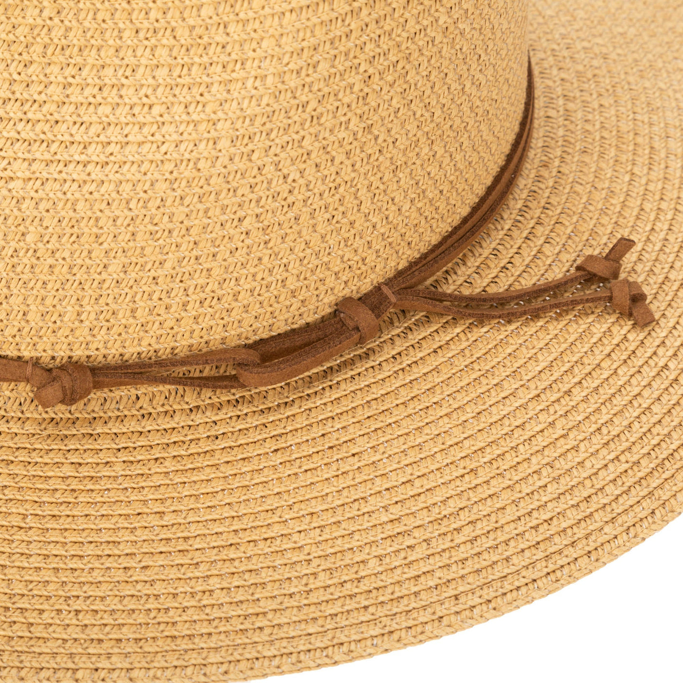 FEDORA - Men's Paperbraid Fedora With Faux Suede Looped Braid