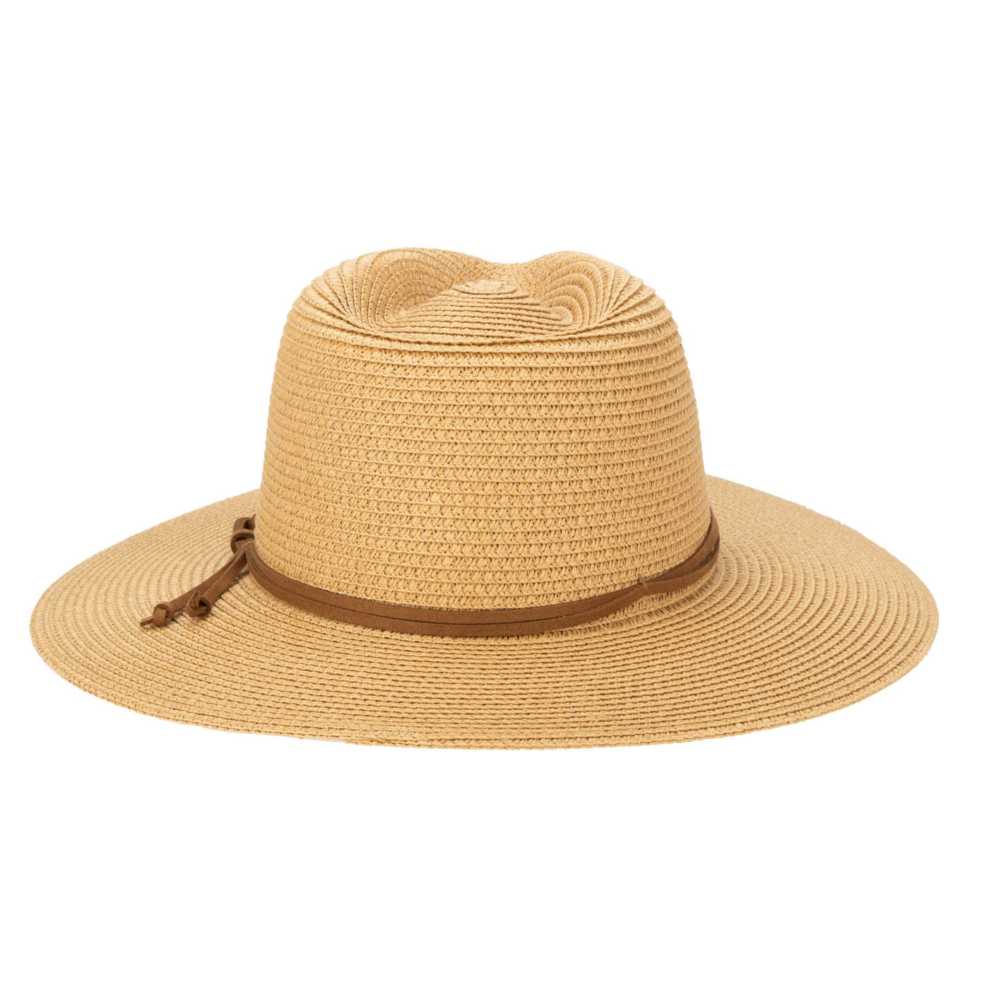 FEDORA - Men's Paperbraid Fedora With Faux Suede Looped Braid