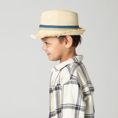 FEDORA - 5-7 Year Old Kid Woven Paperbraid Fedora