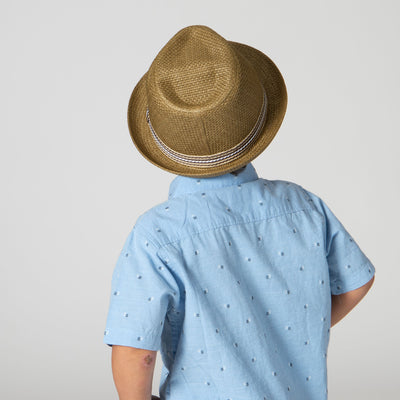 FEDORA - 2-4 Year Old Kid Woven Paper Fedora