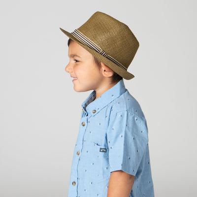 FEDORA - 2-4 Year Old Kid Woven Paper Fedora