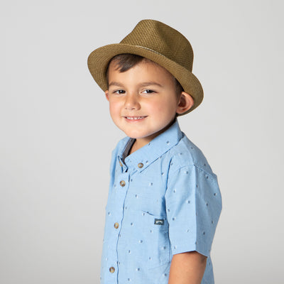 FEDORA - 2-4 Year Old Kid Woven Paper Fedora