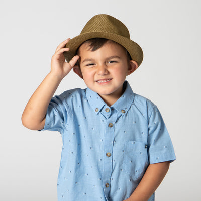 FEDORA - 2-4 Year Old Kid Woven Paper Fedora