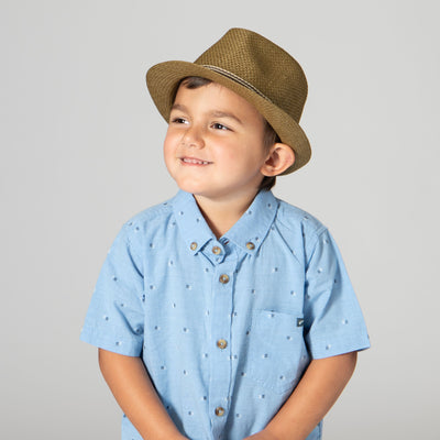 FEDORA - 2-4 Year Old Kid Woven Paper Fedora
