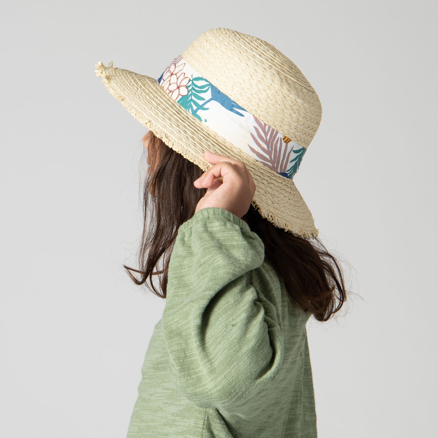 FLOPPY - 5-7 Year Old Kid Paperbraid Floppy Sun Hat