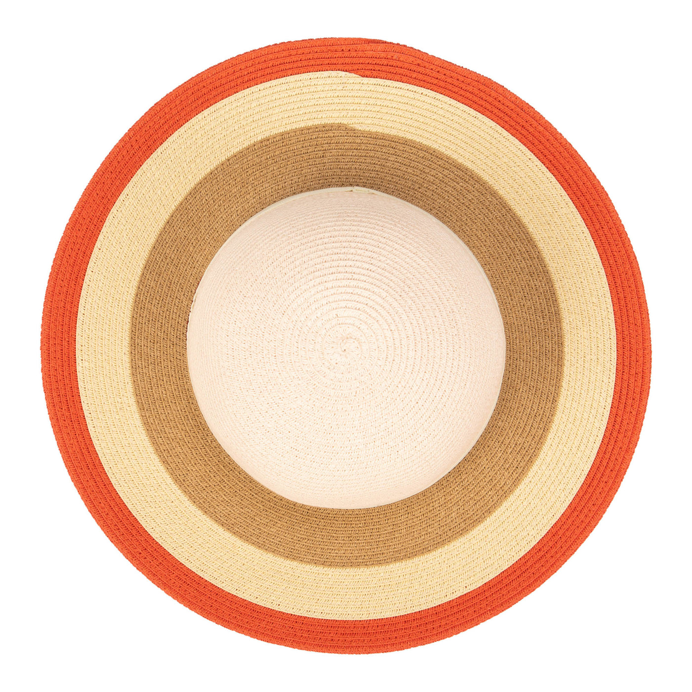 SUN BRIM - Kids Paperbraid Sun Hat With Retro Striped Brim