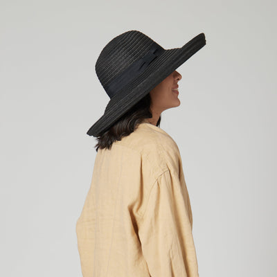 SUN BRIM - Women's Paperbraid Turn Up Sun Brim