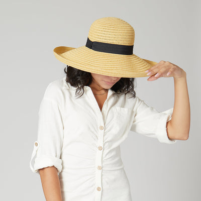 SUN BRIM - Women's Paperbraid Turn Up Sun Brim