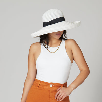 SUN BRIM - Women's Paperbraid Turn Up Sun Brim