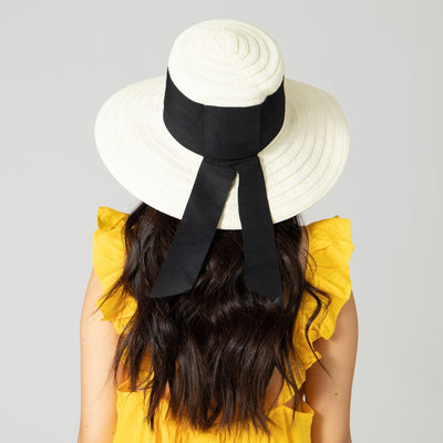 SUN BRIM - Women's Paperbraid Sun Hat With 3" Wide Grosgrain