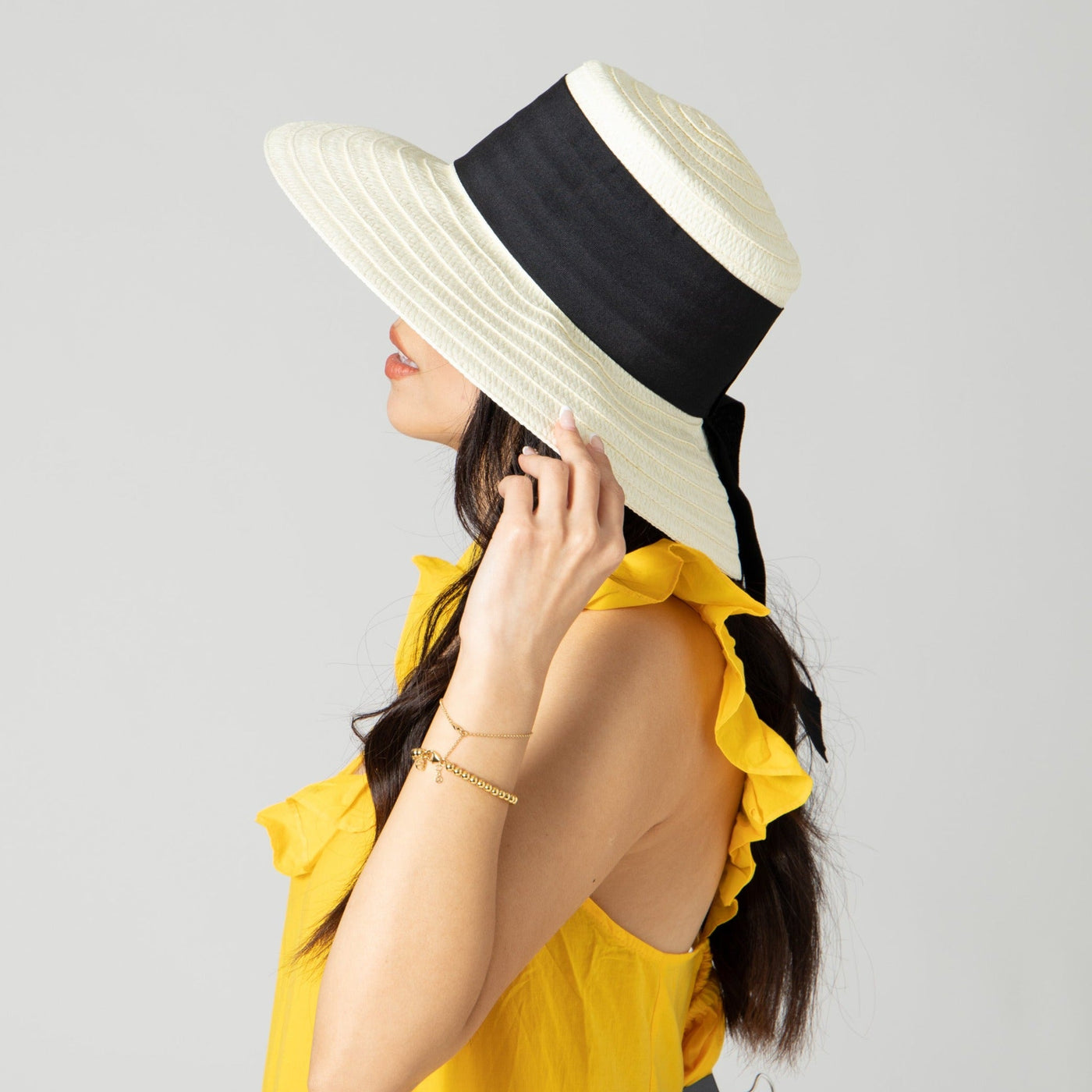 SUN BRIM - Women's Paperbraid Sun Hat With 3" Wide Grosgrain