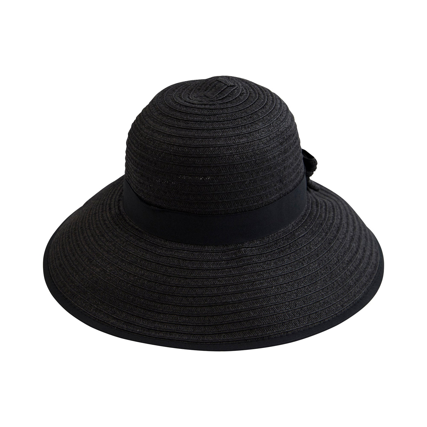 Women's Contrasting Edged Sun Brim Hat With Back Bow