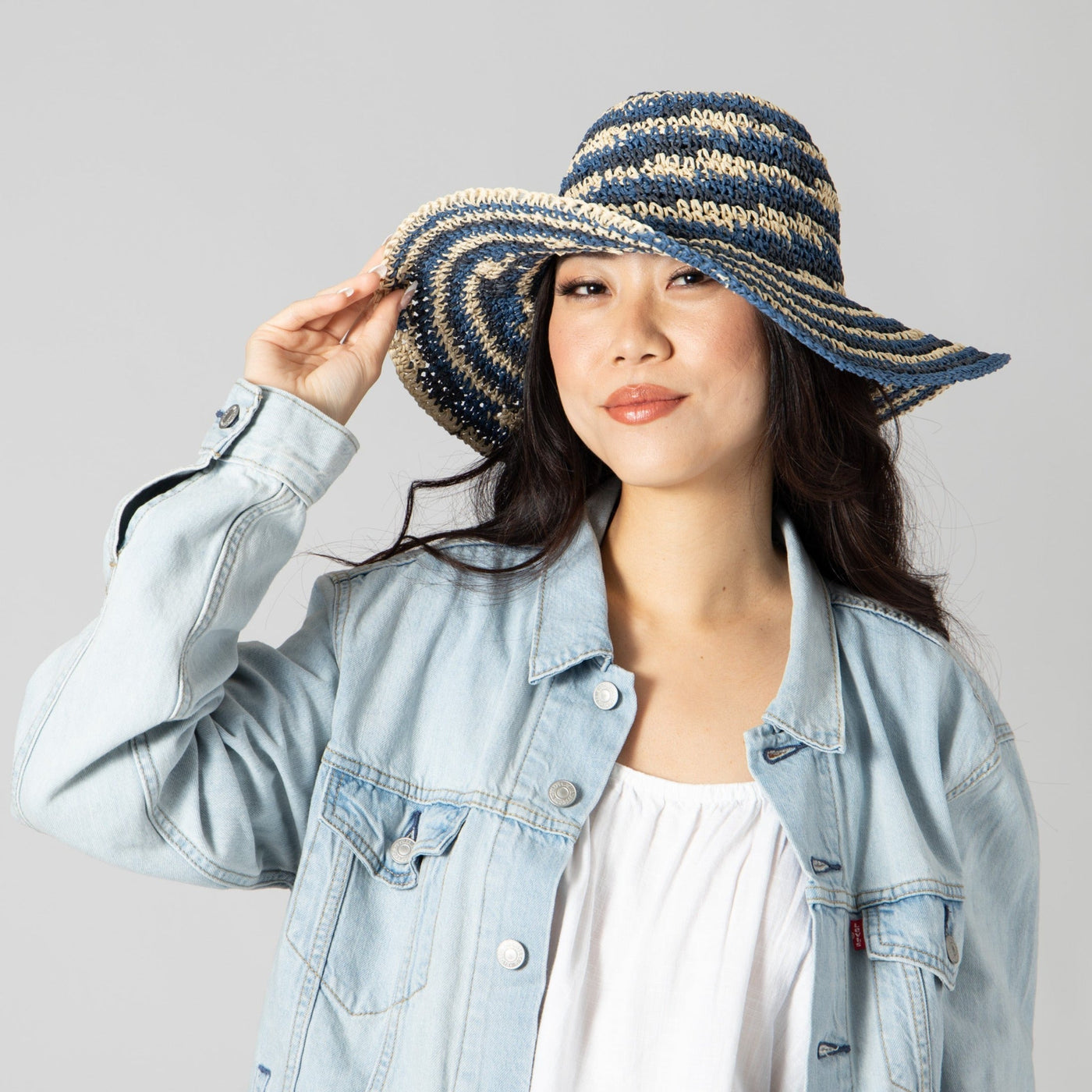 SUN BRIM - Women's Space Dye Crochet Sun Hat (PBM3021)