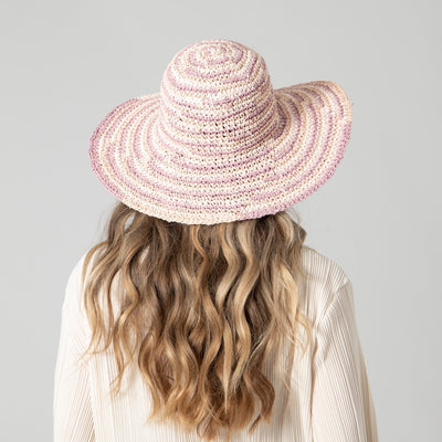 SUN BRIM - Women's Space Dye Crochet Sun Hat (PBM3021)