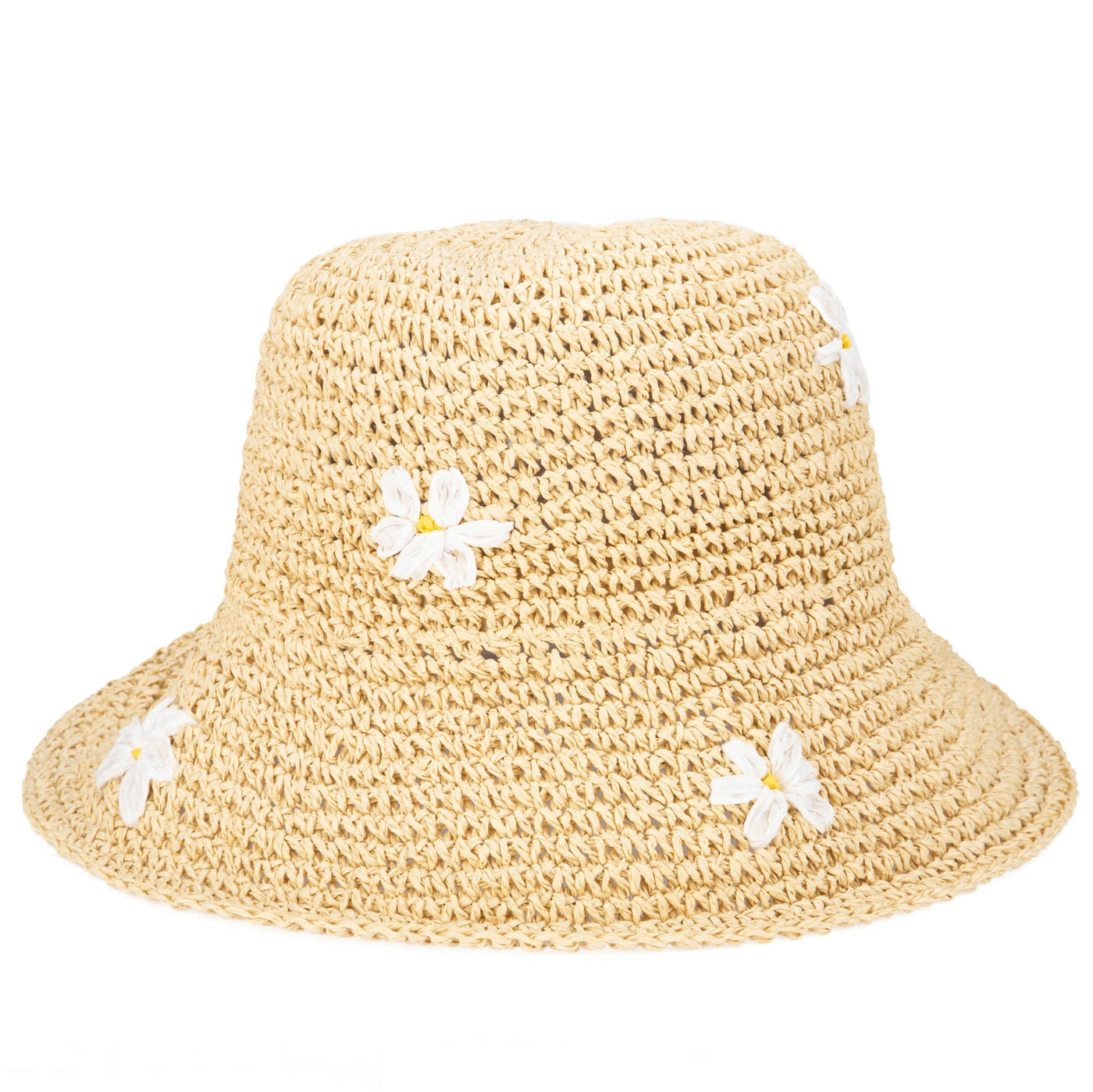 BUCKET - Fresh As A Daisy - Crochet Bucket Hat With Embroidery