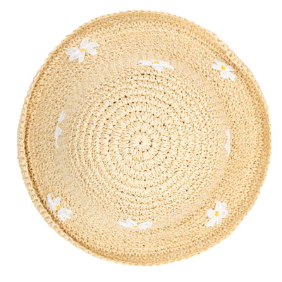 BUCKET - Fresh As A Daisy - Crochet Bucket Hat With Embroidery