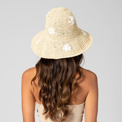 BUCKET - Fresh As A Daisy - Crochet Bucket Hat With Embroidery