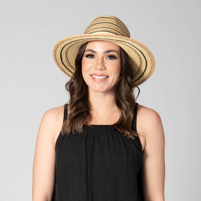 FEDORA - Paradise - Paperbraid Multi Striped Fedora