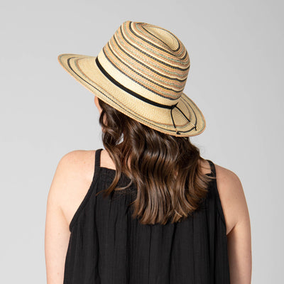 FEDORA - Paradise - Paperbraid Multi Striped Fedora