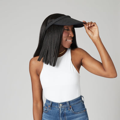 VISOR - Women's Woven Paper Clip On Visor