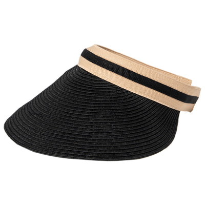 VISOR - Women's Stripe Clip On Visor