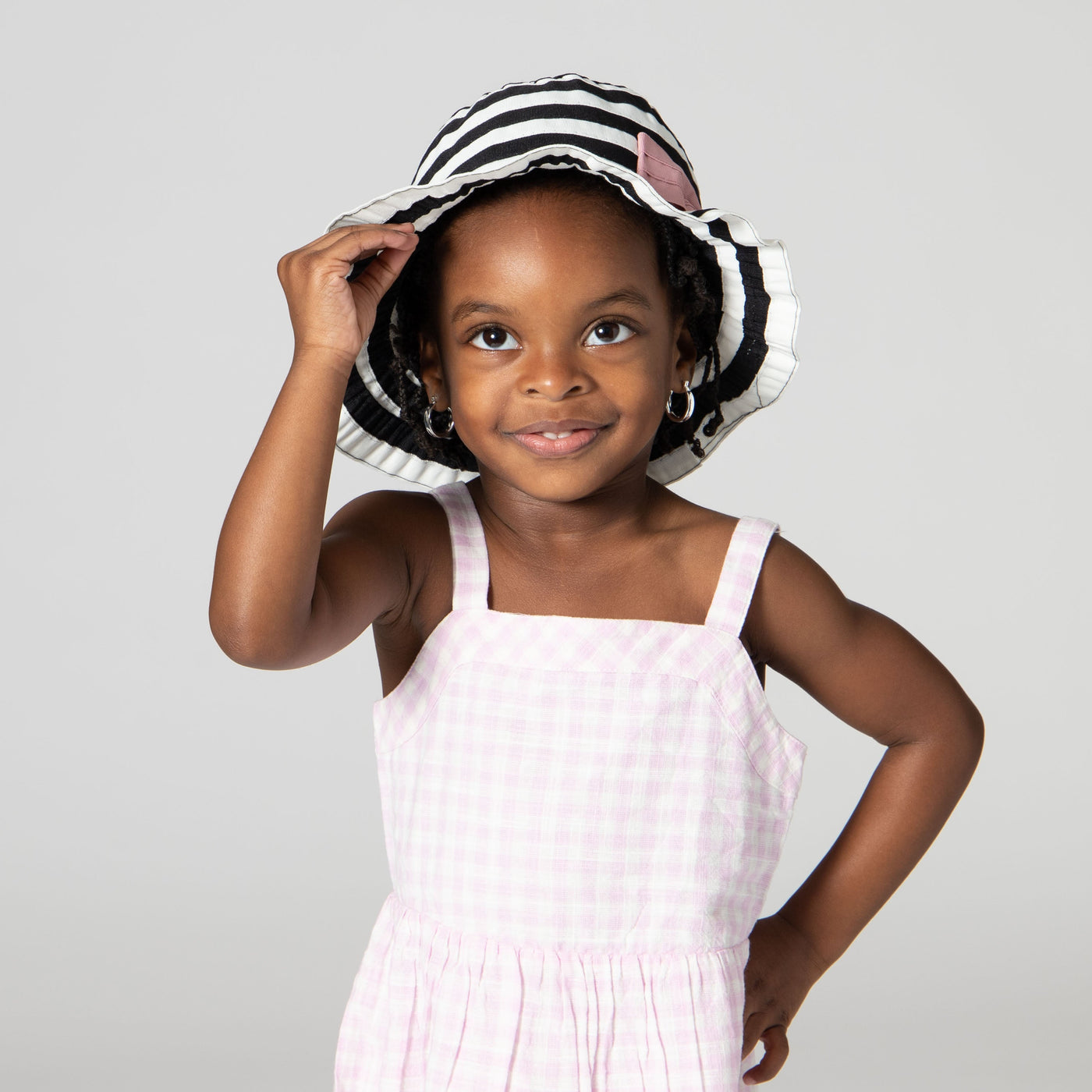 BUCKET - Toddler Ribbon Sun Hat W/ Bow