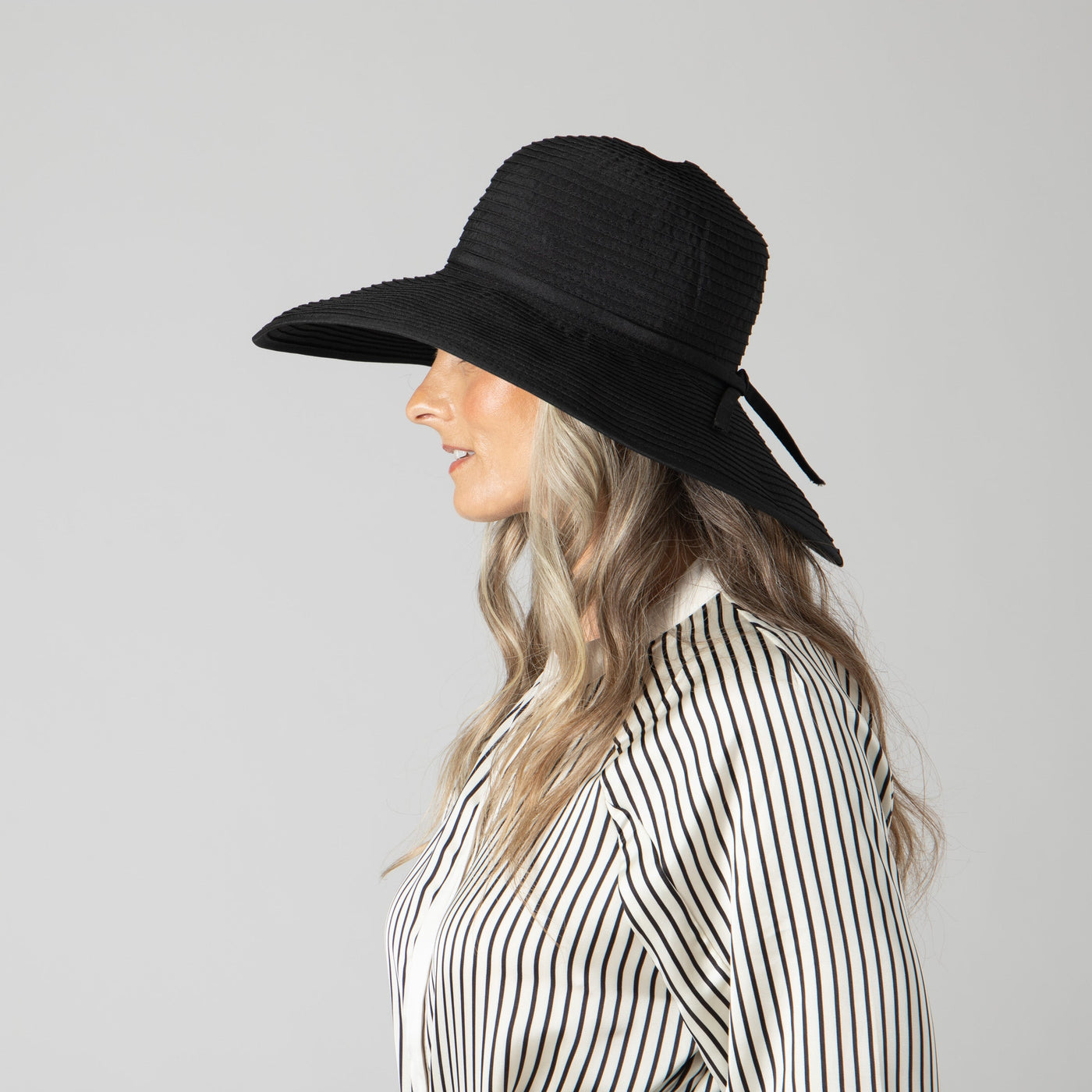 RIBBON - Women's Ribbon Braid Large Brim Hat