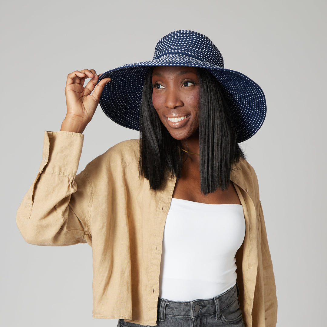 Women's Ribbon Braid Hat with Ticking – San Diego Hat Company