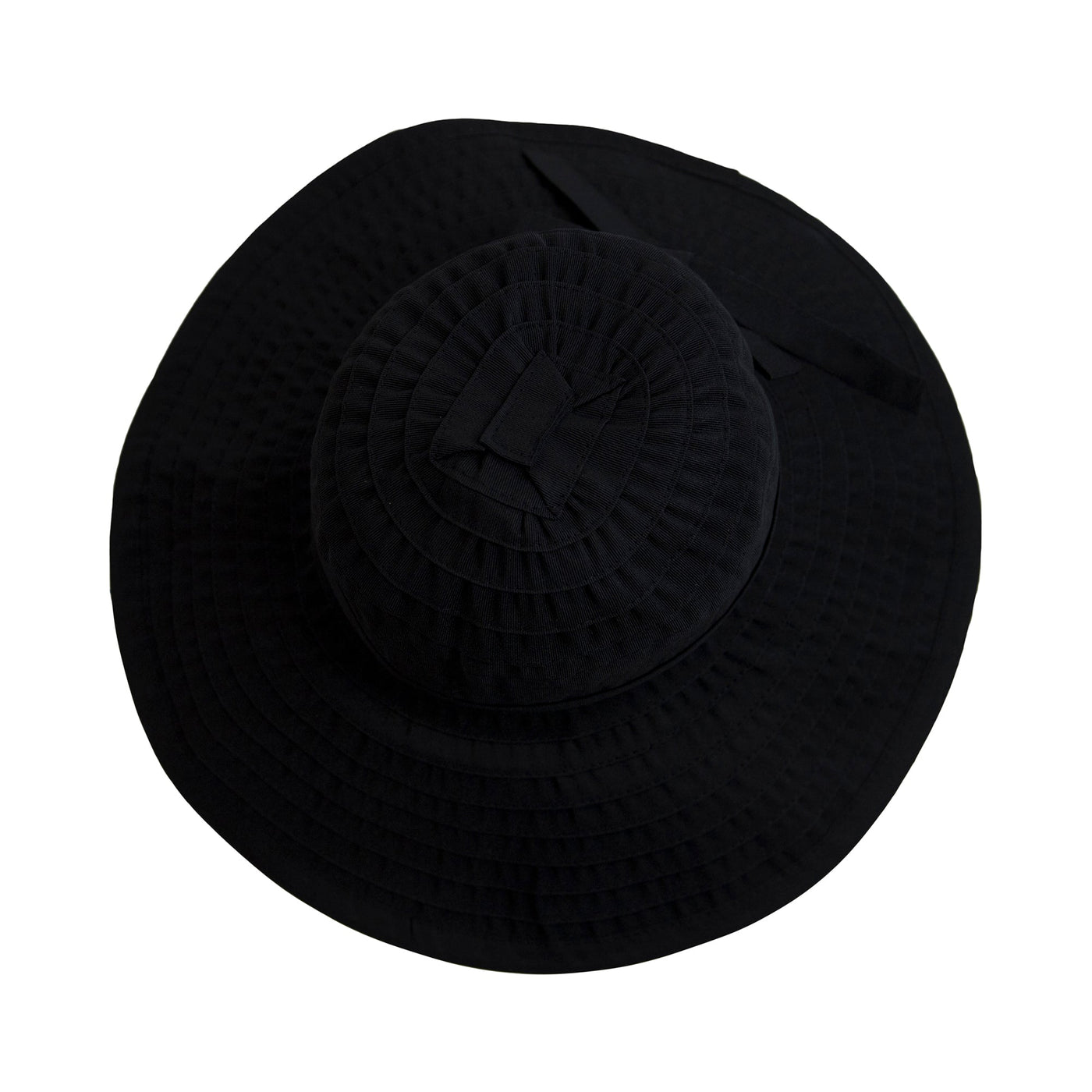 RIBBON - Women's Large Brim Ribbon Hat With A Bow