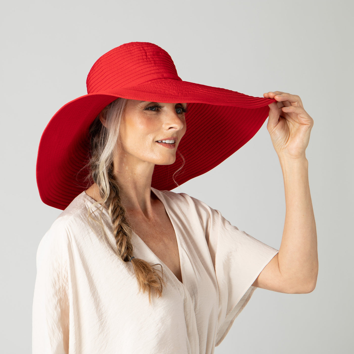 SUN BRIM - Women's Ribbon Braid XL Brim Hat