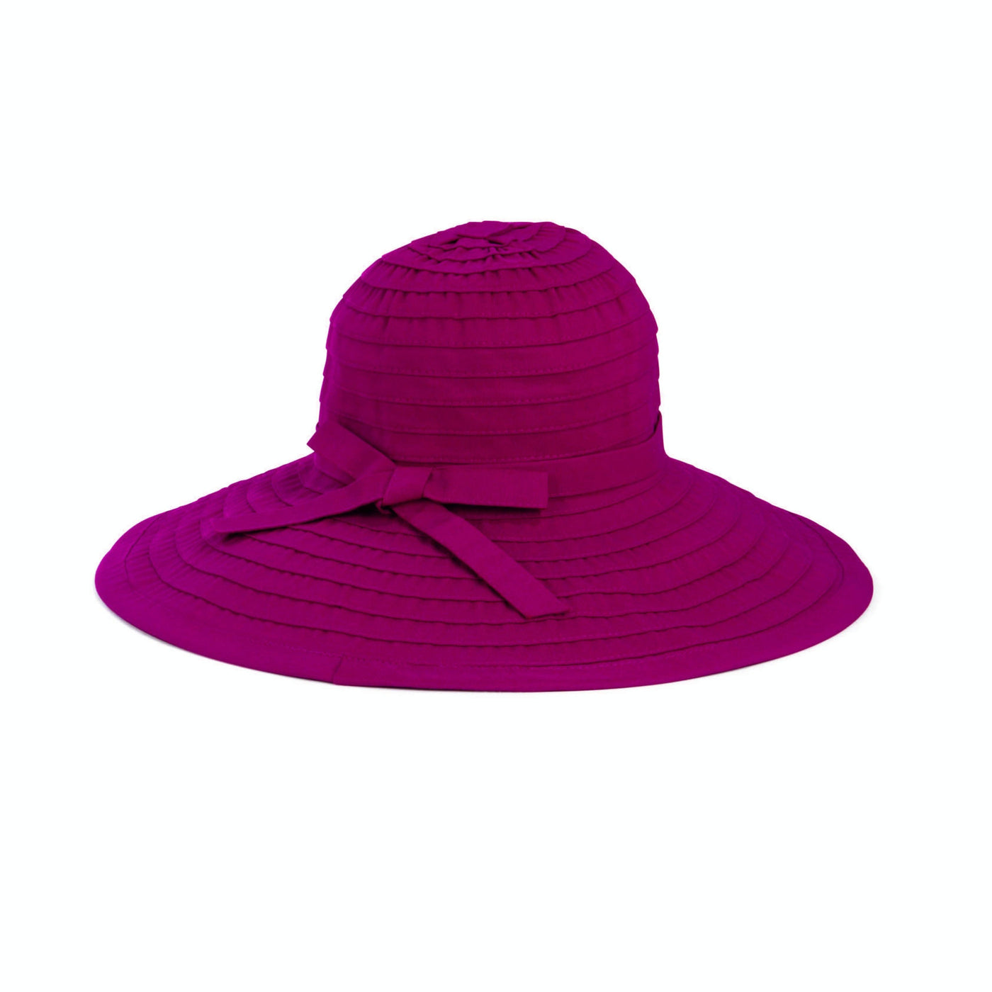 RIBBON - Women's Large Brim Ribbon Hat With A Bow