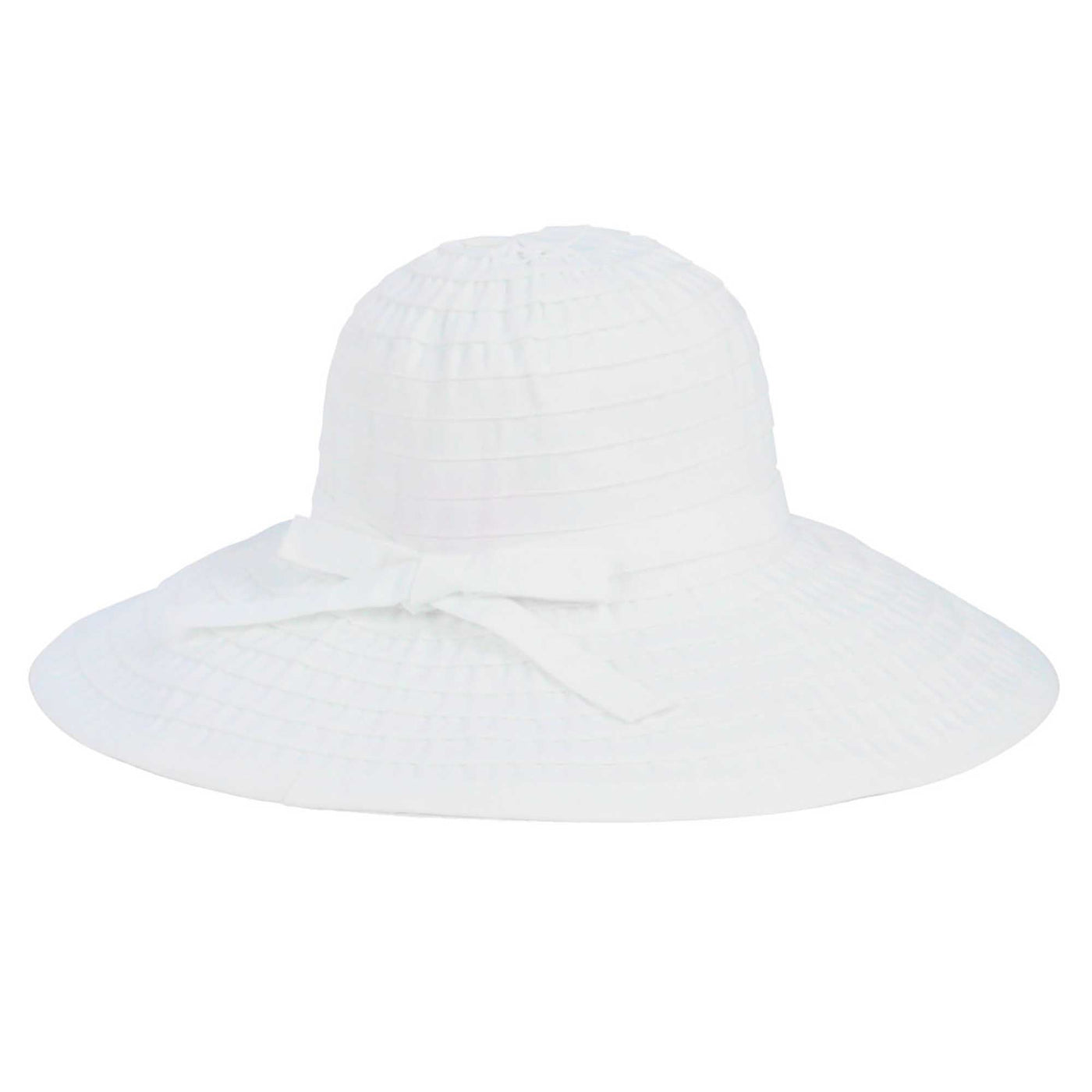 RIBBON - Women's Large Brim Ribbon Hat With A Bow