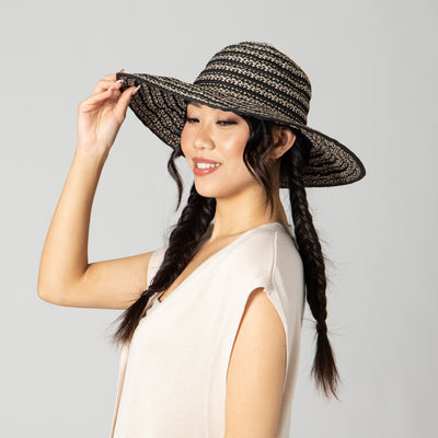 SUN BRIM - Women's Novelty Ribbon & Paperbraid Sun Hat