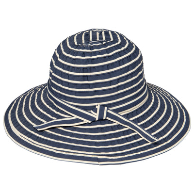 BUCKET - Women's Striped Sun Brim W/ Ribbon (RBM207)