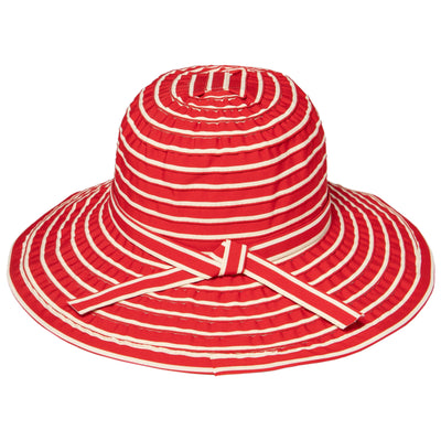 BUCKET - Women's Striped Sun Brim W/ Ribbon (RBM207)