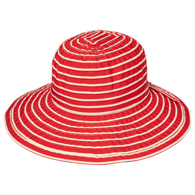 BUCKET - Women's Striped Sun Brim W/ Ribbon (RBM207)