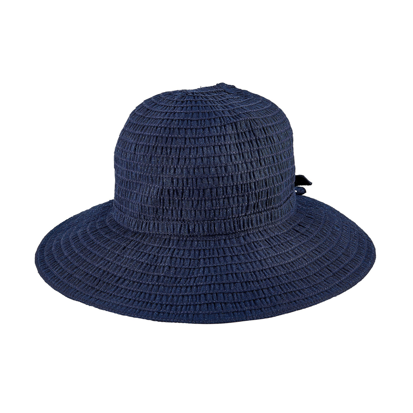 SUN BRIM - Women's Shimmery Ribbon Sun Hat